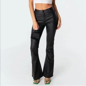 Leather Flare Pants